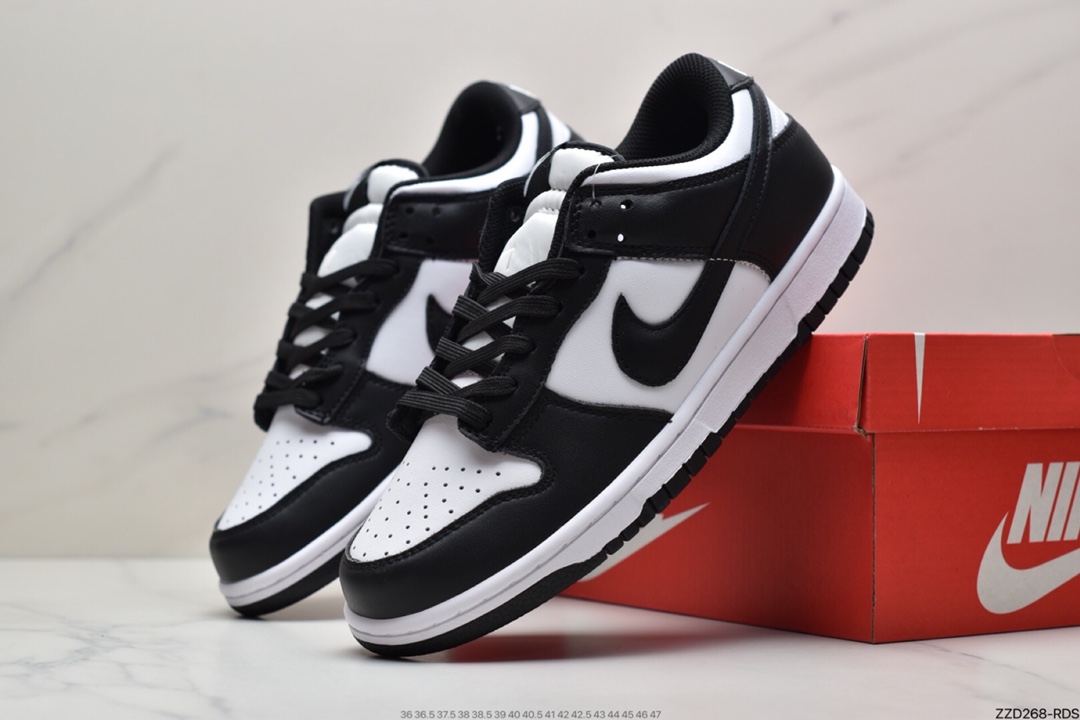 250 Nike Dunk Low“Black” “黑白熊猫”扣篮系列低帮休闲运动滑板板鞋DD1503-101