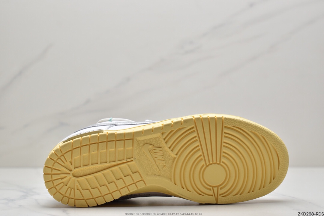 270 耐克Nike OFF-WHITE x Futura x Nike Dunk Low“21 of 50 三方联名白灰紫低帮休闲板鞋DM1602-106