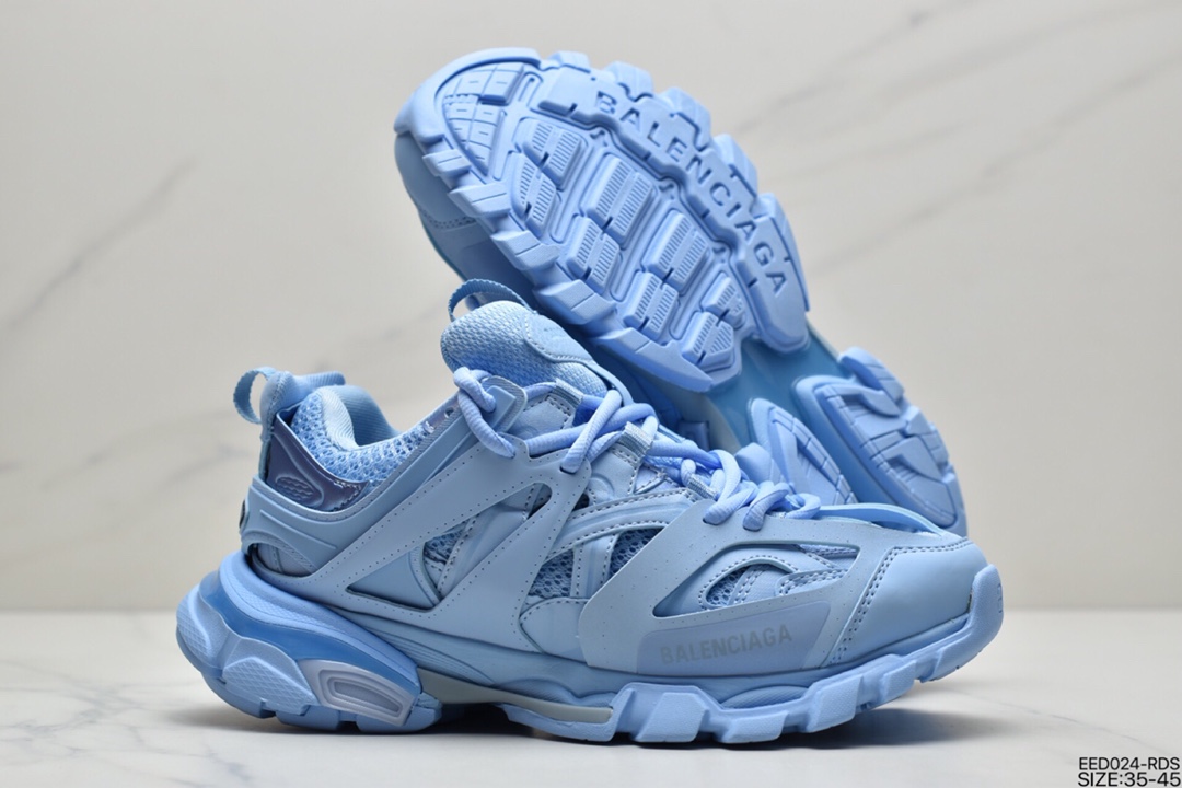 370 BALENCIAGA Track Trainers 3.0代复慢跑鞋“黑白做旧擦色”542436 W2LA1 4800