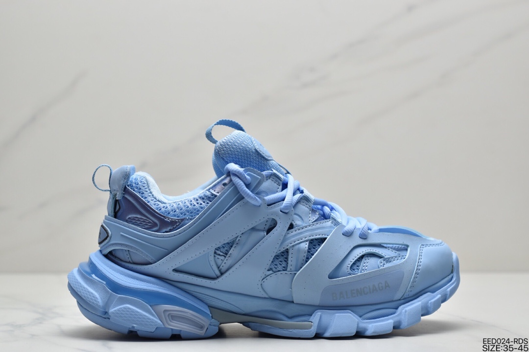 370 BALENCIAGA Track Trainers 3.0代复慢跑鞋“黑白做旧擦色”542436 W2LA1 4800