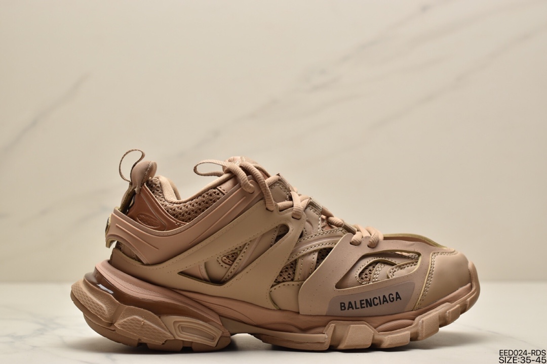370 BALENCIAGA Track Trainers 3.0代复慢跑鞋“黑白做旧擦色”542436 W2LA1 4800