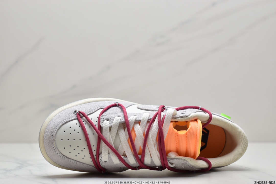 300 Off-White x Nike SB Dunk Low”The 10/50” OW灰白板鞋 DJ0950-100