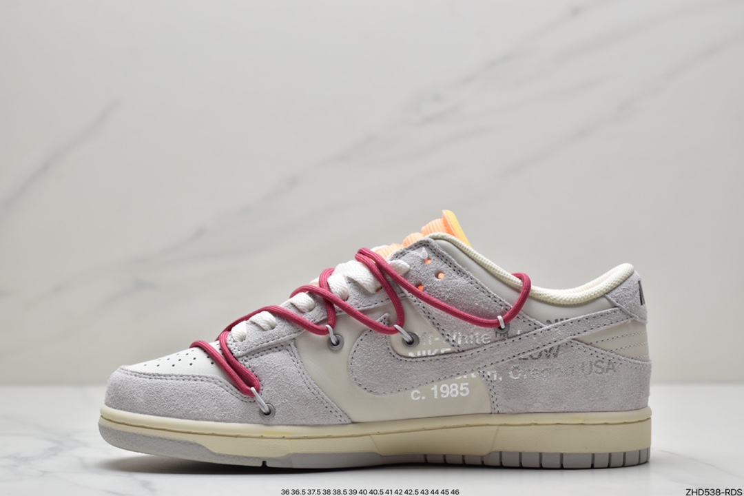 300 Off-White x Nike SB Dunk Low”The 10/50” OW灰白板鞋 DJ0950-100