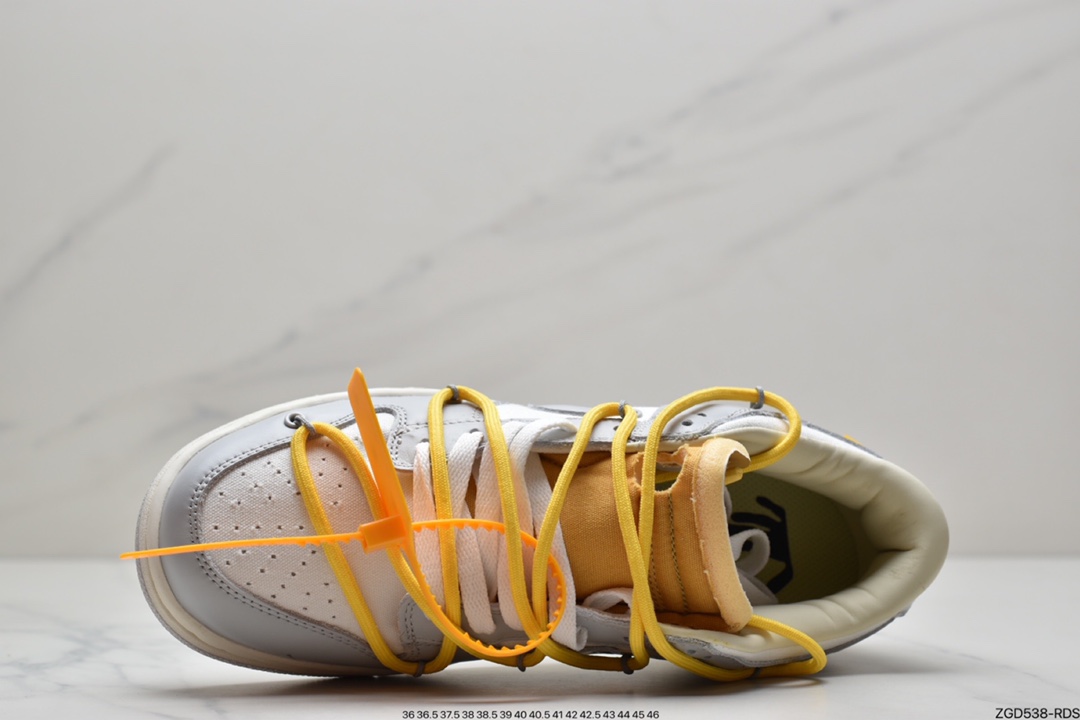 290 耐克Nike OFF-WHITE x Futura x Nike Dunk Low“21 of 50 三方联名白灰紫低帮休闲板鞋DM1602-106