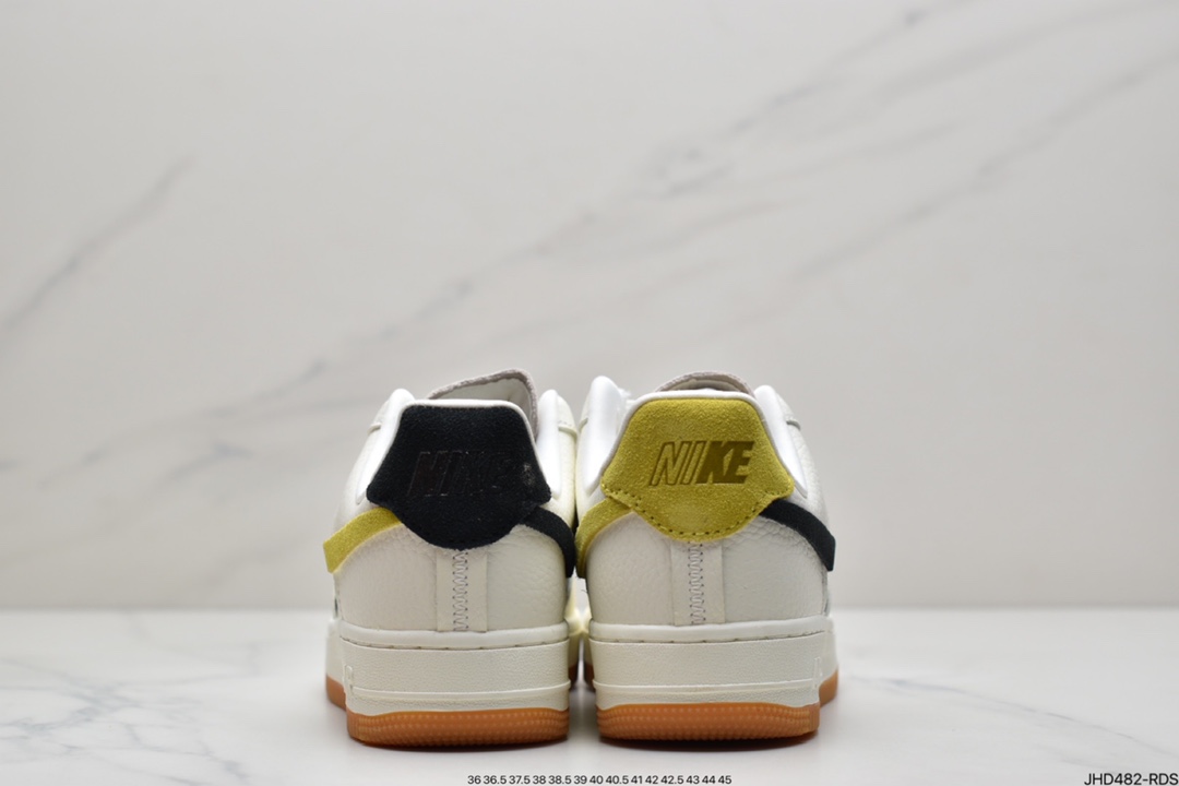 190 耐克Air Force 1 Vandalized ’BLACK  YELLOW’鸳鸯断勾黑黄色BV0740-101