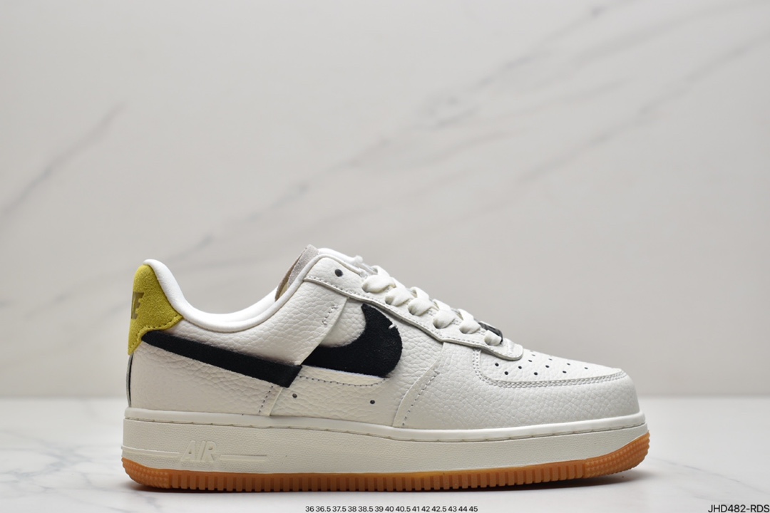 190 耐克Air Force 1 Vandalized ’BLACK  YELLOW’鸳鸯断勾黑黄色BV0740-101