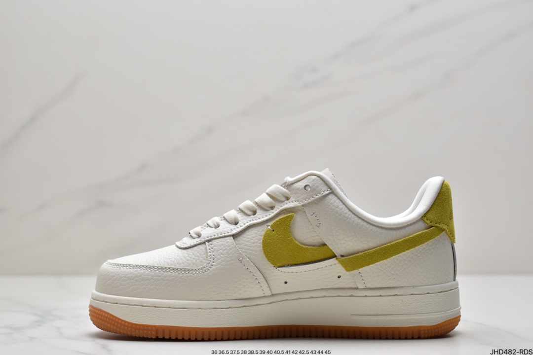 190 耐克Air Force 1 Vandalized ’BLACK  YELLOW’鸳鸯断勾黑黄色BV0740-101