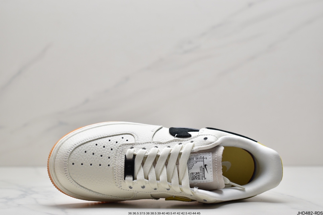 190 耐克Air Force 1 Vandalized ’BLACK  YELLOW’鸳鸯断勾黑黄色BV0740-101