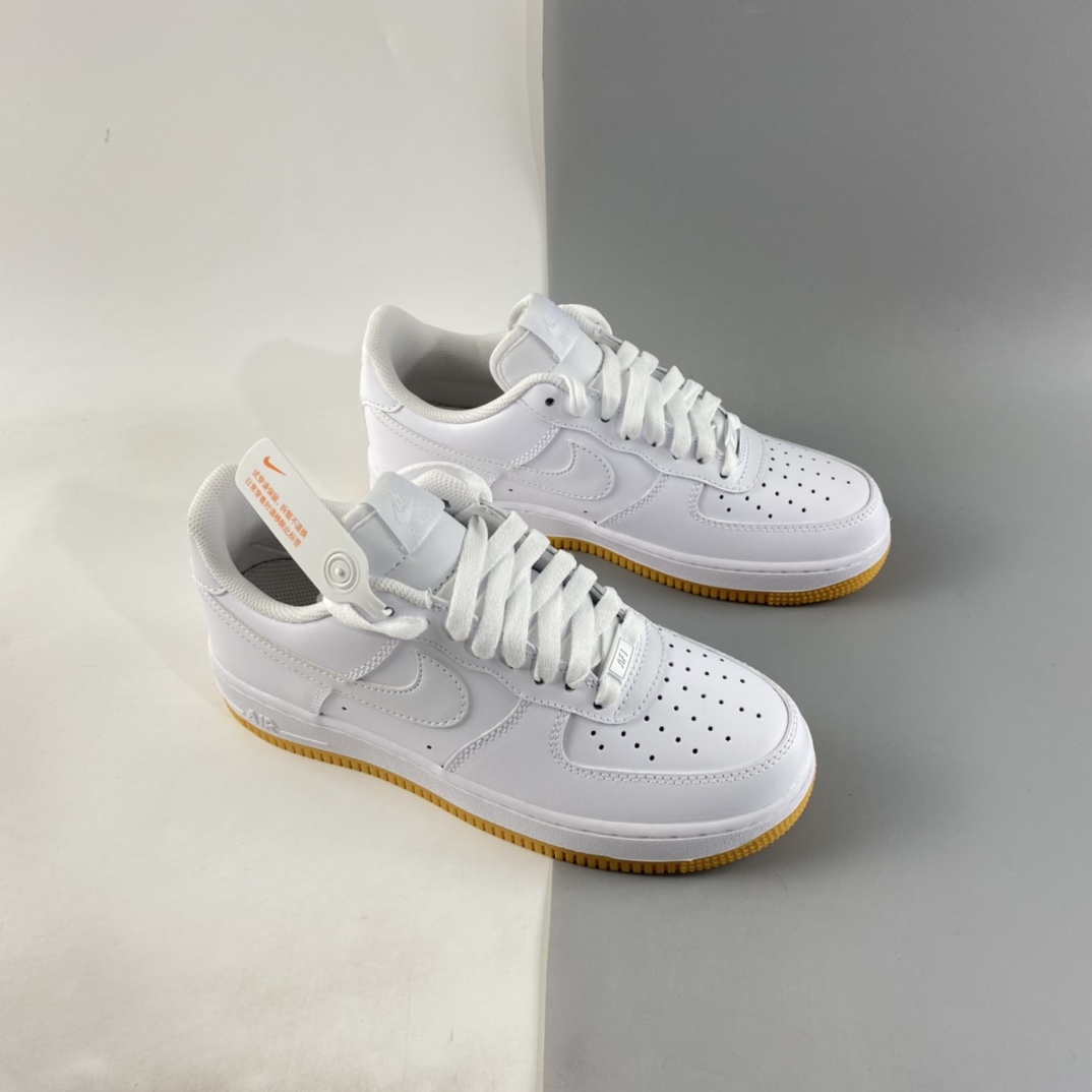 P200  NIKE Air Force 1’07 Low 生胶白 空军一号低帮休闲板鞋 DJ2739-100