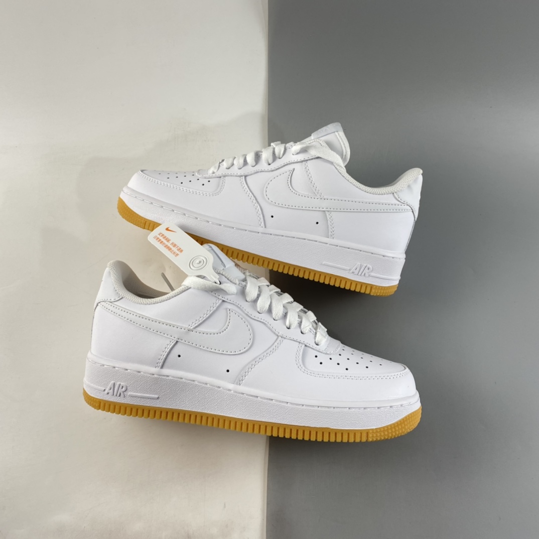 P200  NIKE Air Force 1’07 Low 生胶白 空军一号低帮休闲板鞋 DJ2739-100