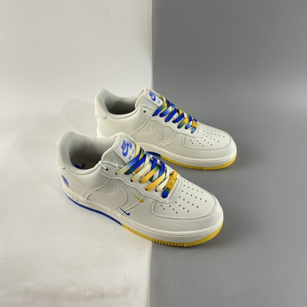 P260  NIKE Air Force 1 Low ’07 “米兰黄”金州勇士城市限定低帮空军一号休闲板鞋 GS6638-150