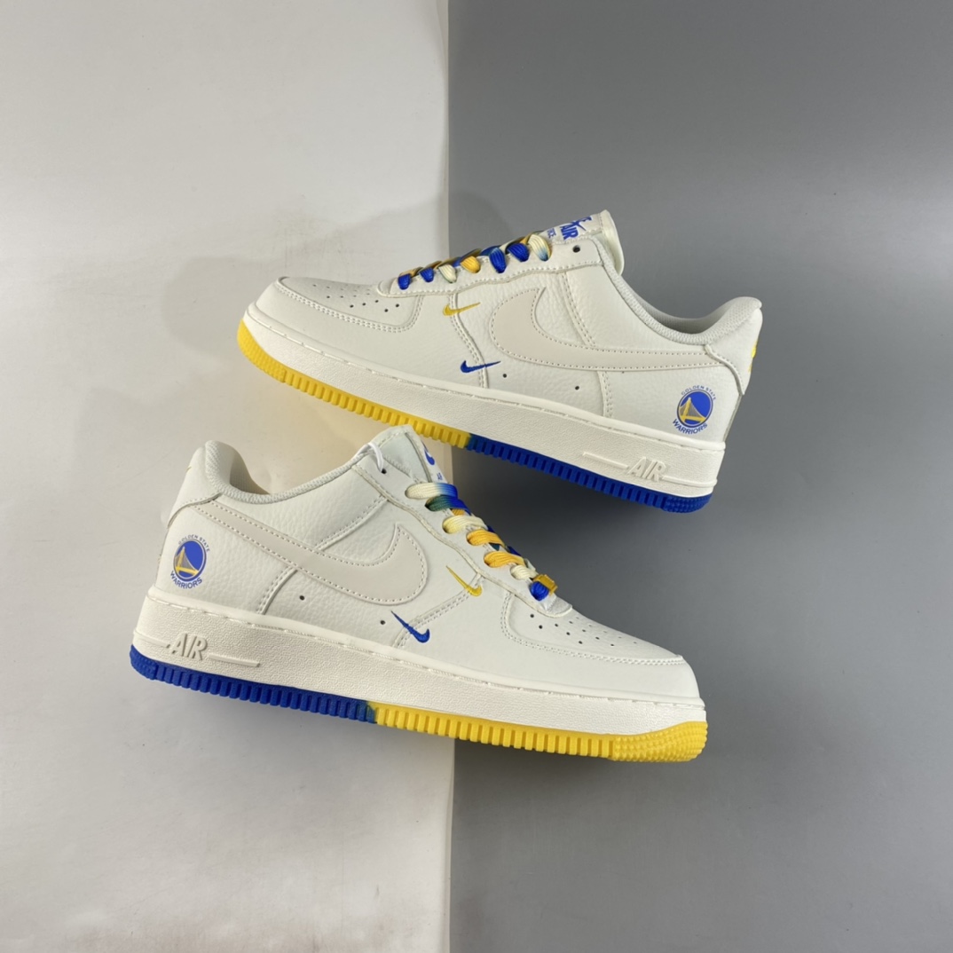 P260  NIKE Air Force 1 Low ’07 “米兰黄”金州勇士城市限定低帮空军一号休闲板鞋 GS6638-150