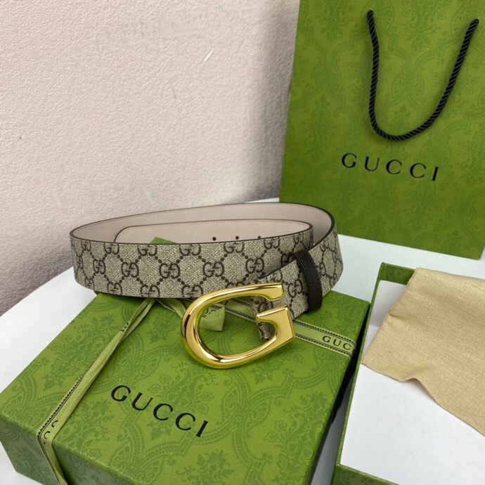 配全套包装礼盒GUCCI渠道货顶级品质宽度40毫米全新升级的经典镀钯搭扣扣头的大小精致做工与专柜一致可对