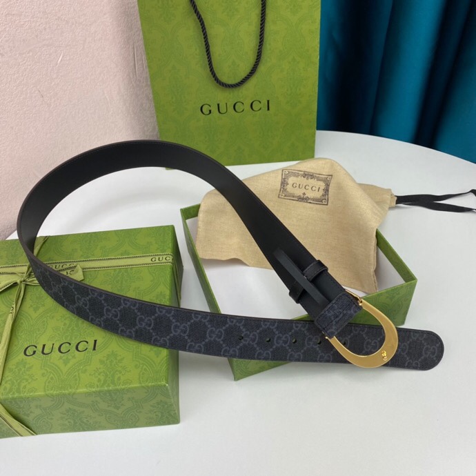 配全套包装礼盒GUCCI渠道货顶级品质宽度40毫米全新升级的经典镀钯搭扣扣头的大小精致做工与专柜一致可对