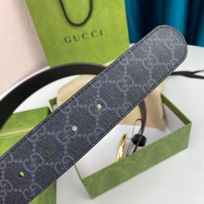 配全套包装礼盒GUCCI渠道货顶级品质宽度40毫米全新升级的经典镀钯搭扣扣头的大小精致做工与专柜一致可对