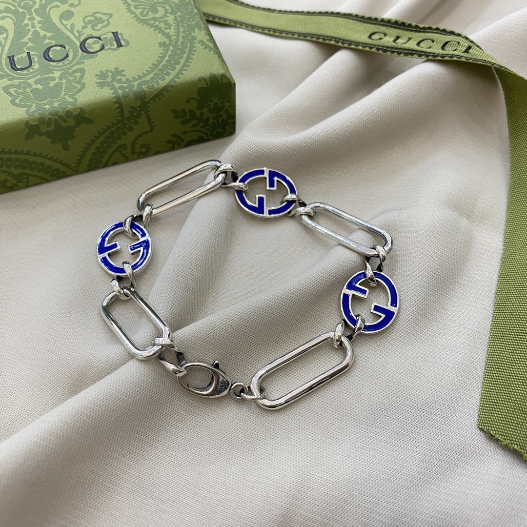 NO:104287,Gucci Gucci 925 sterling silver new enamel double G blue purple bracelet size 18cm 20cm number s0069, Gucci bracelet, gucci, gucci, bracelet, pure silver19860909Gucci古驰925纯银新款珐琅双G蓝紫色手链 尺寸18cm 20cm 编号s0069,古驰手链,gucci,gucci,bracelet,pure silver,Jewelry
