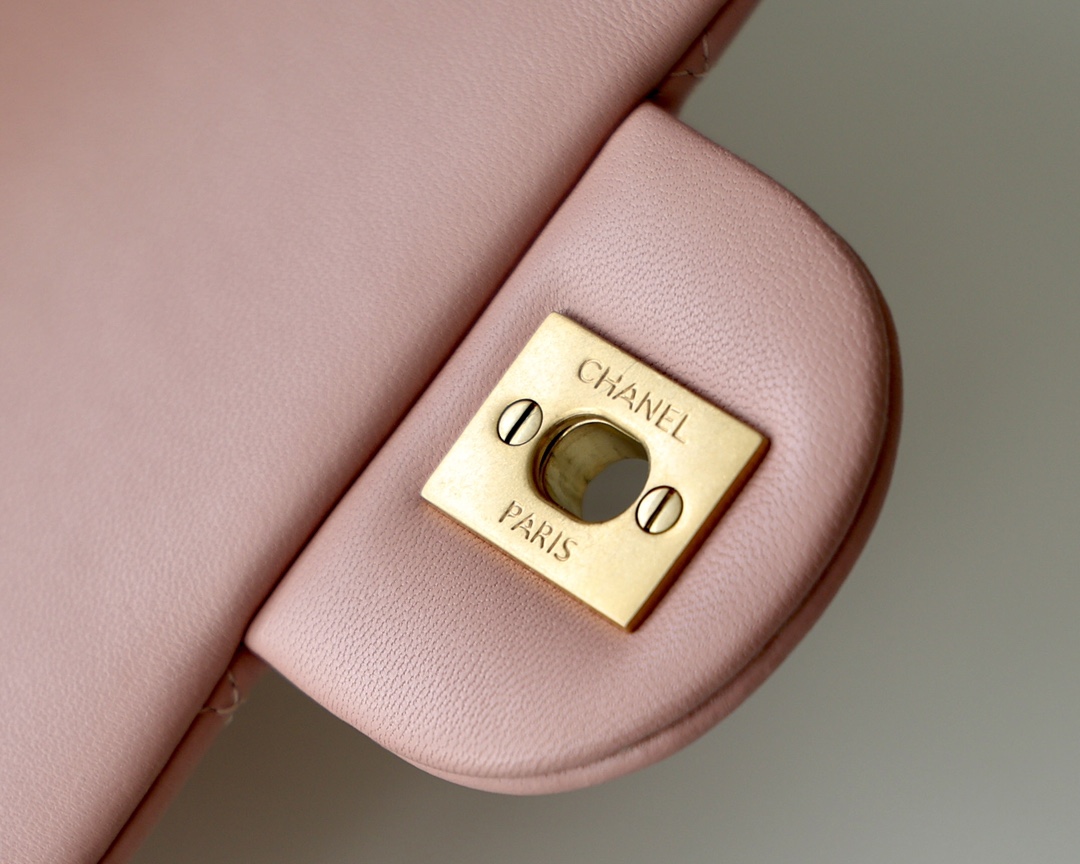 Chanel Flap Bag CF Mini羊皮方胖子金球包 AS1786粉色