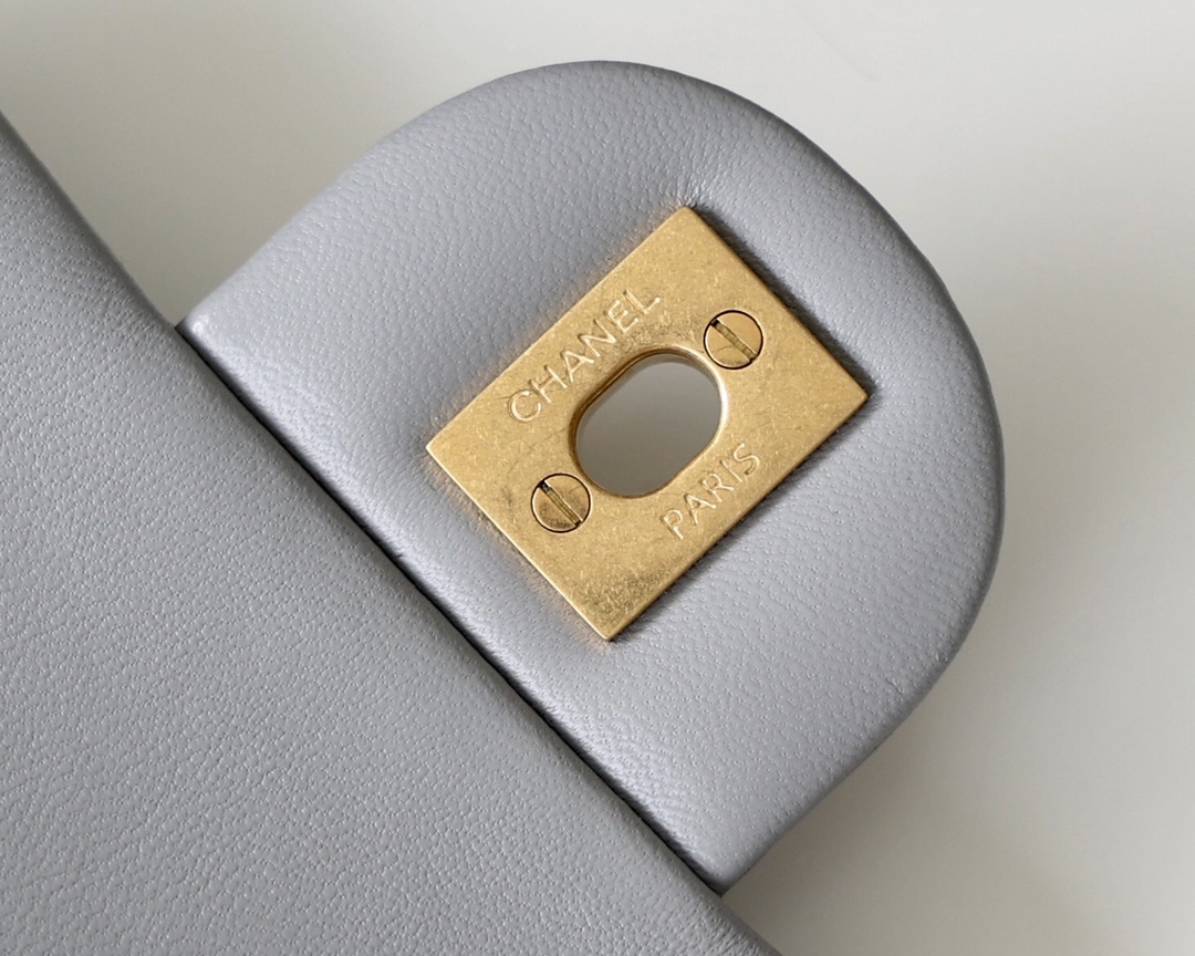 Chanel Flap Bag CF Mini羊皮方胖子金球包 AS1786灰色