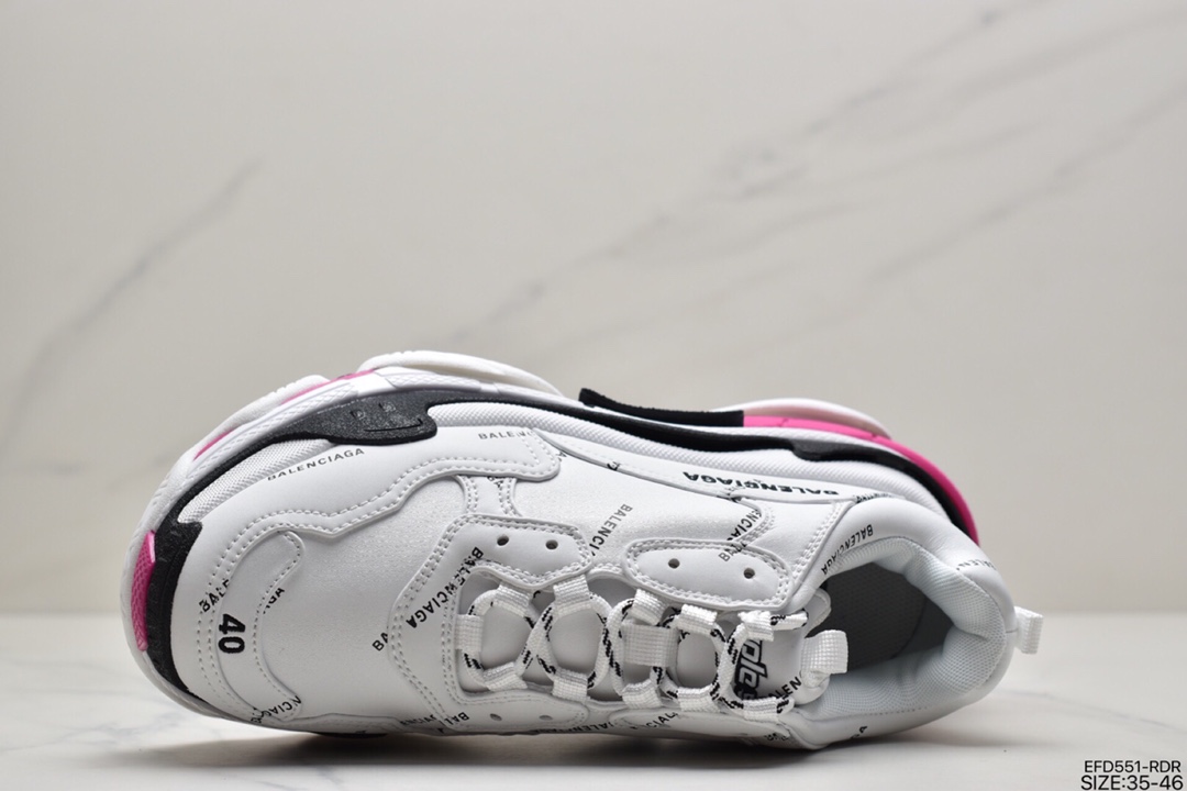 390 Balenciaga Triple S Clear Sole Sneaker”Pink/Brush”球鞋524039 W2FA4 9155