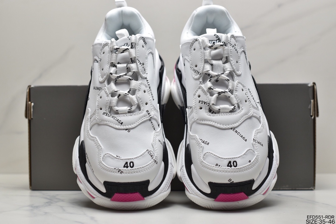 390 Balenciaga Triple S Clear Sole Sneaker”Pink/Brush”球鞋524039 W2FA4 9155
