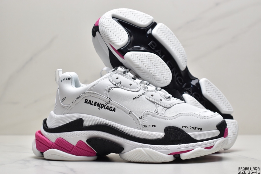 390 Balenciaga Triple S Clear Sole Sneaker”Pink/Brush”球鞋524039 W2FA4 9155