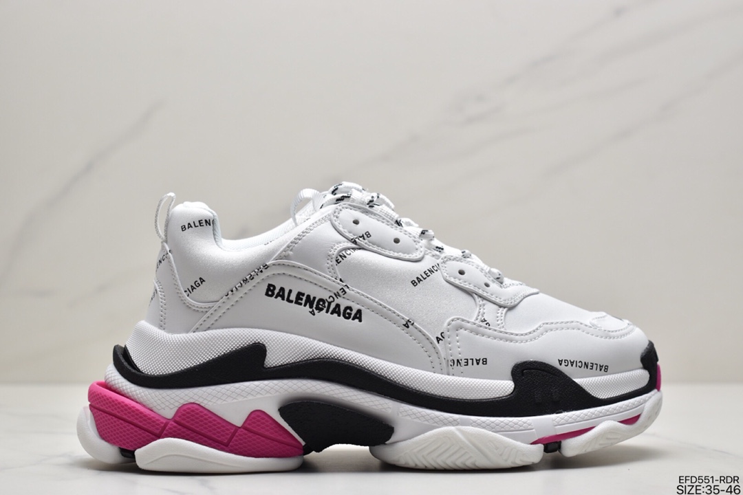 390 Balenciaga Triple S Clear Sole Sneaker”Pink/Brush”球鞋524039 W2FA4 9155