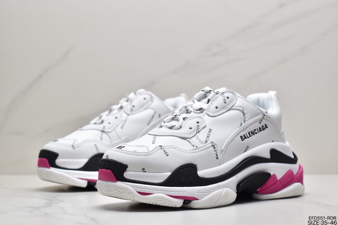 390 Balenciaga Triple S Clear Sole Sneaker”Pink/Brush”球鞋524039 W2FA4 9155