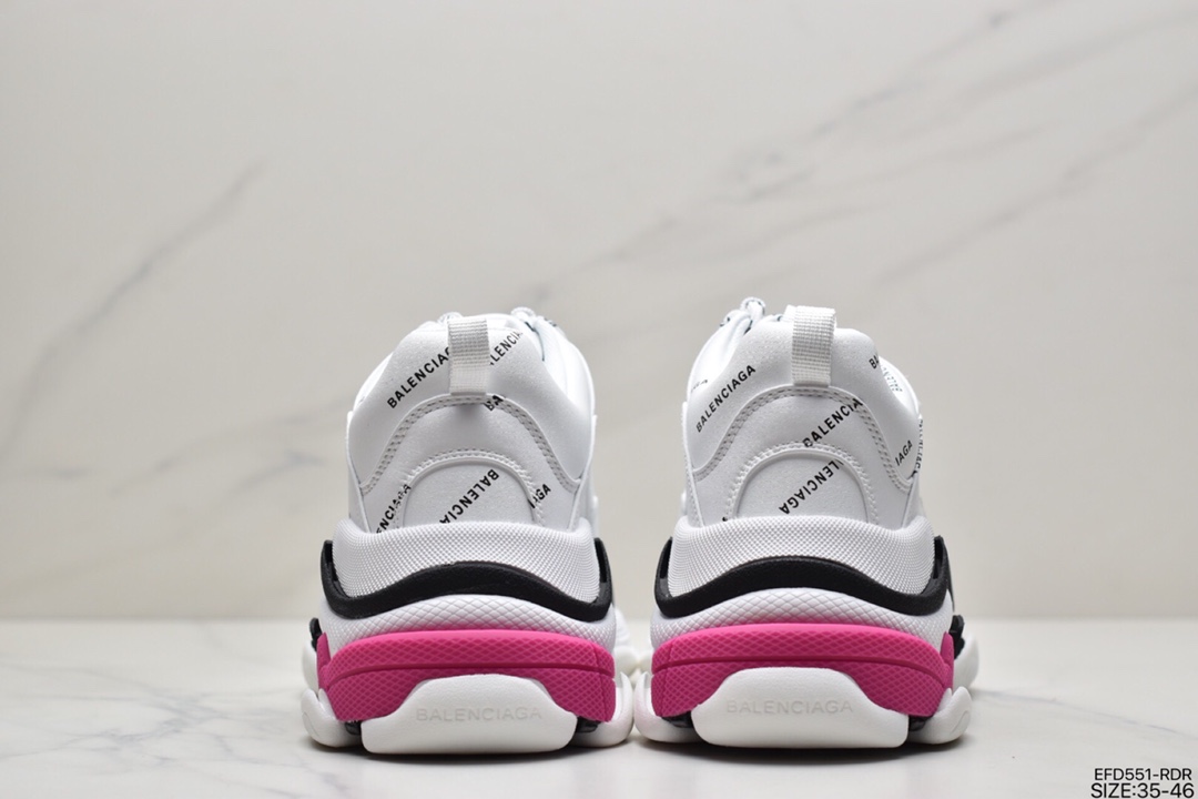 390 Balenciaga Triple S Clear Sole Sneaker”Pink/Brush”球鞋524039 W2FA4 9155