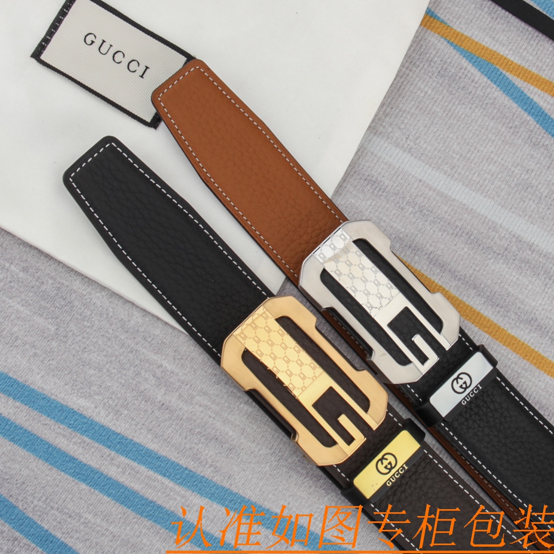 腰带皮带古奇原单牛皮腰带男款皮带材质