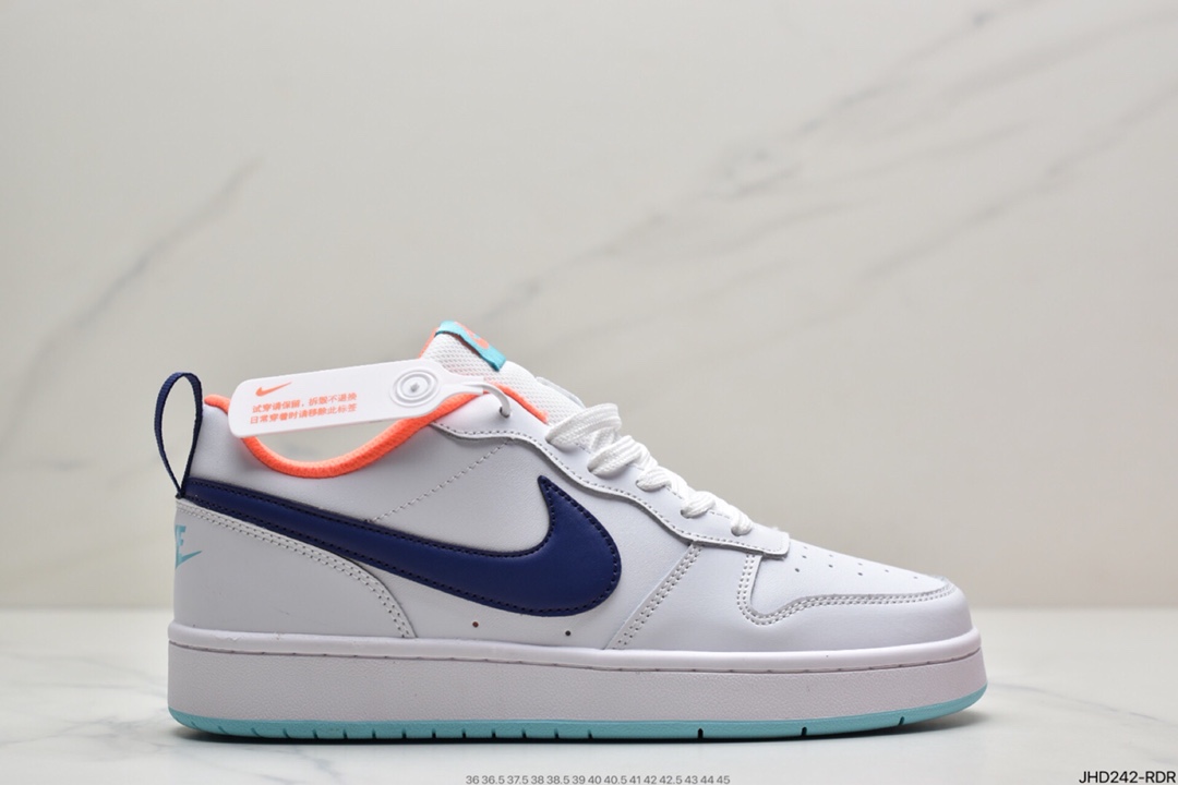 190 耐克Nike Court Borough Low SE”White/Pink/Tie-Dye Flower”学院系列休闲运动皮革板鞋CJ2239-401