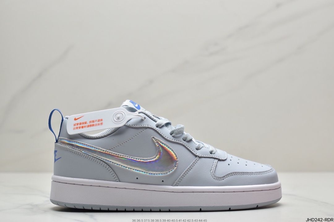 190 耐克Nike Court Borough Low SE”White/Pink/Tie-Dye Flower”学院系列休闲运动皮革板鞋CJ2239-401
