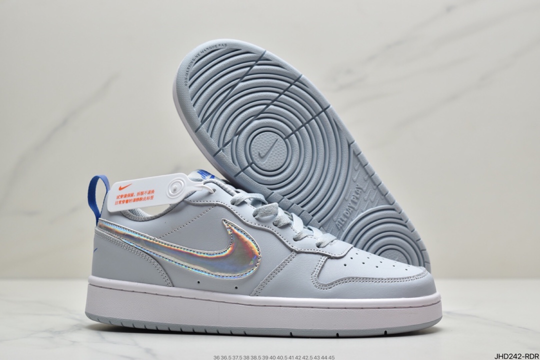 190 耐克Nike Court Borough Low SE”White/Pink/Tie-Dye Flower”学院系列休闲运动皮革板鞋CJ2239-401