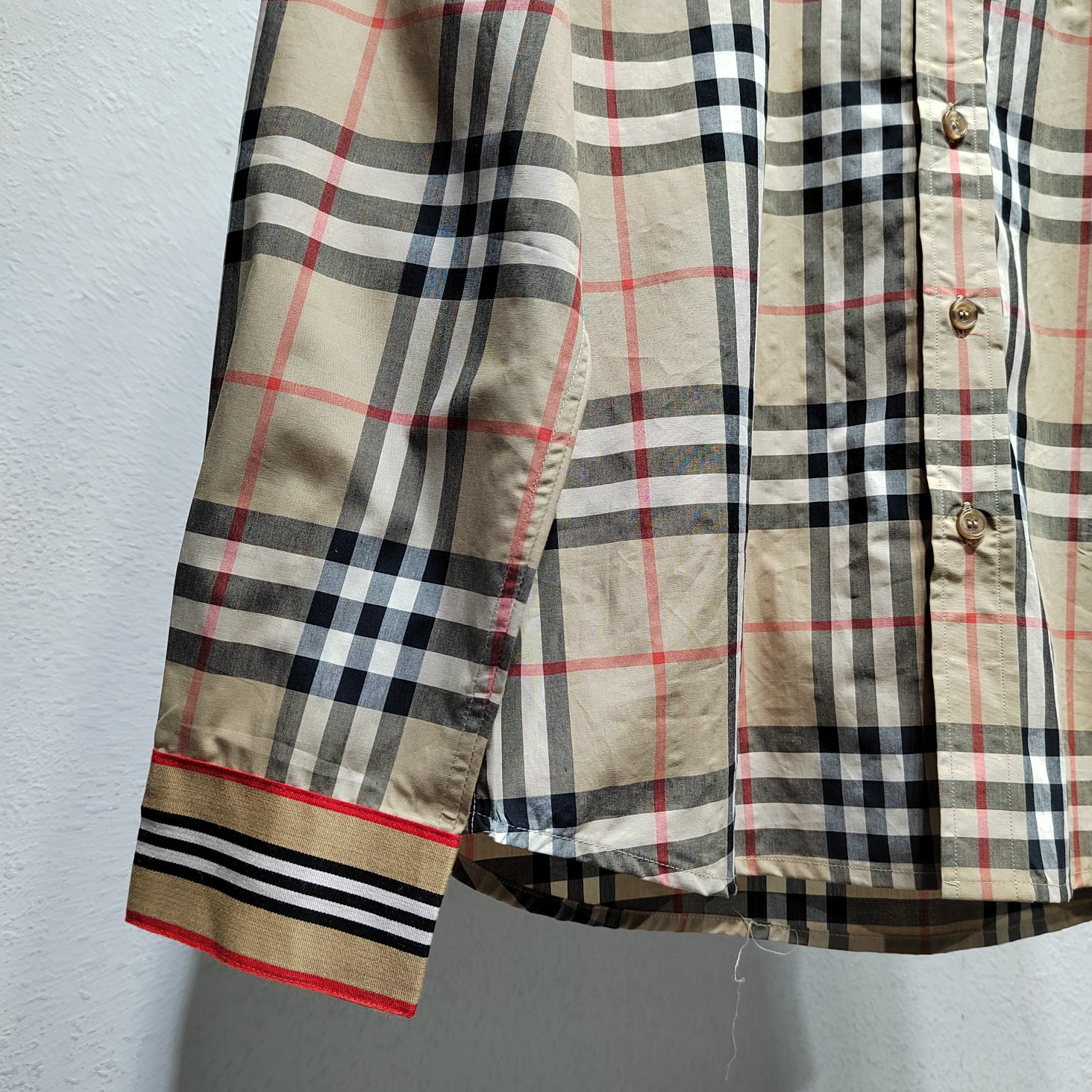 BBR袖口织带男士经典款府绸小格衬衫码数S-XXL 8