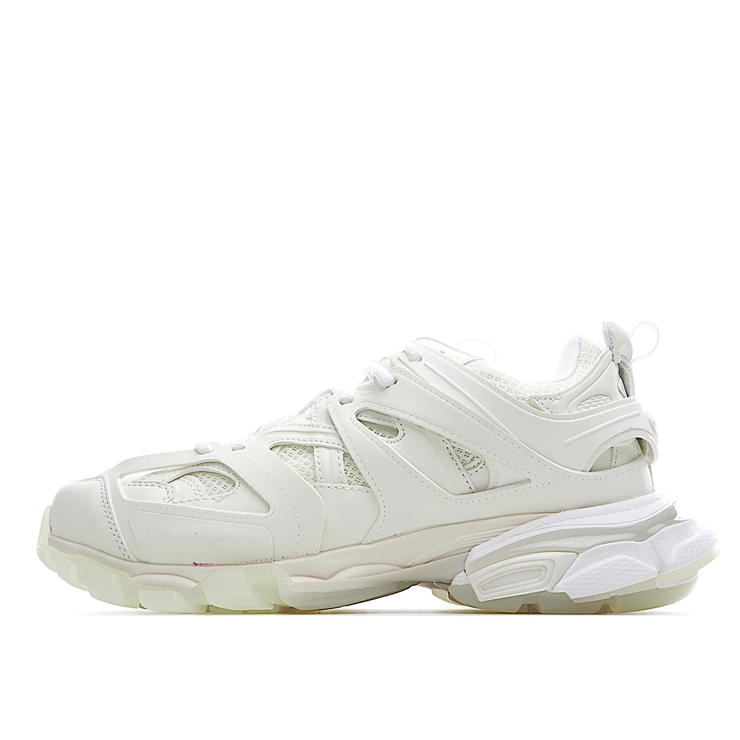 OK纯原版本 巴黎世家3.0 后置气垫款 三代户外概念鞋 夜光版Balenciaga  Sneaker Tess s.Gomma MAILLE WHITE/ORANGE 纯原版本 原装大盒 从里到外 一切百分百还原官方配置 顶级专供碾压市面一切真标版本