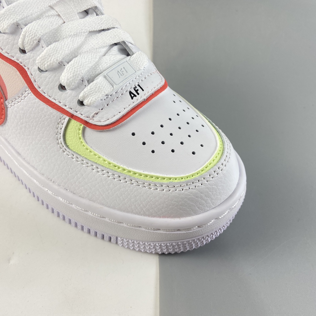P200  NIKE Air Force 1 Shadow 轻量增高低帮百搭板鞋”拼接马卡龙” CI0919-110