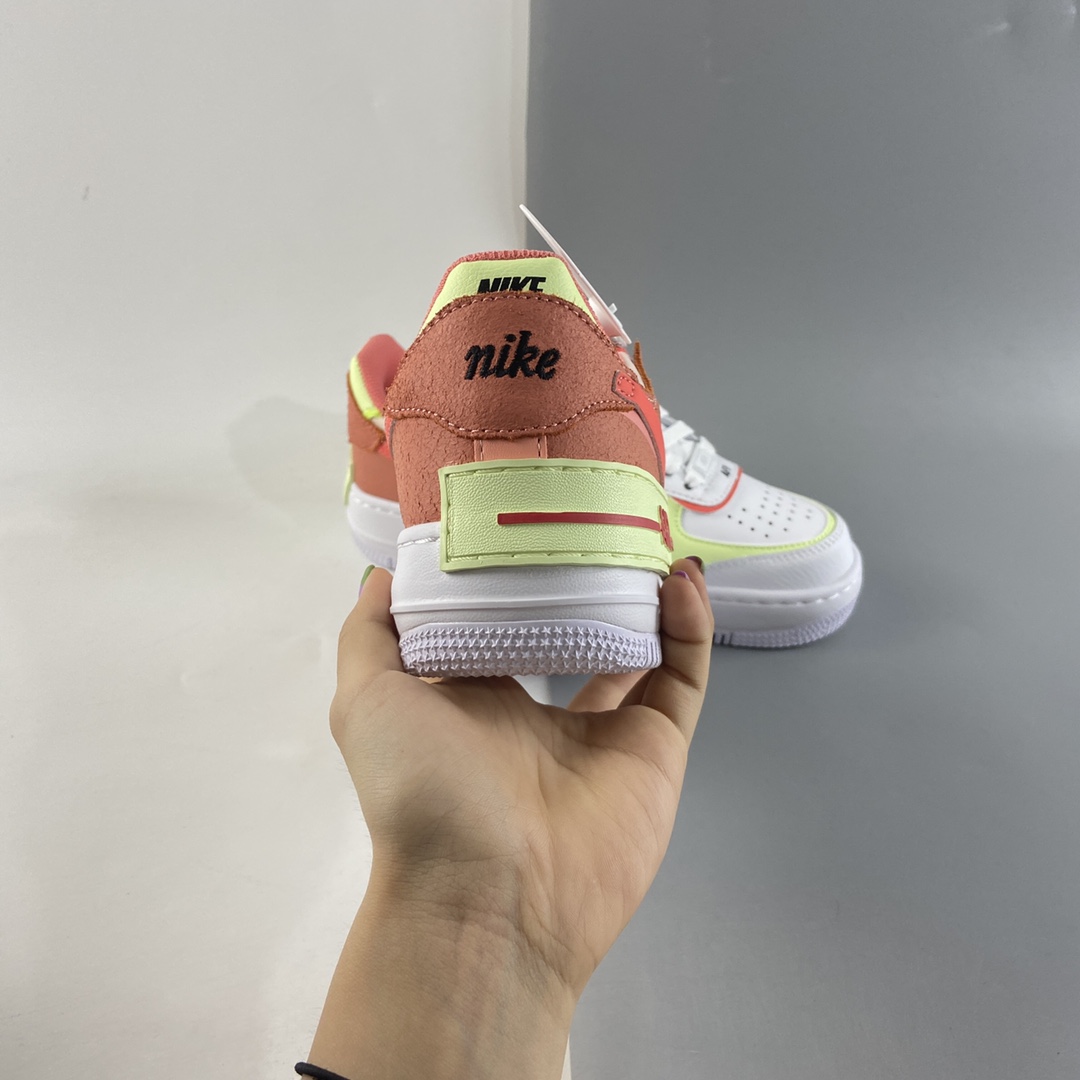 P200  NIKE Air Force 1 Shadow 轻量增高低帮百搭板鞋”拼接马卡龙” CI0919-110