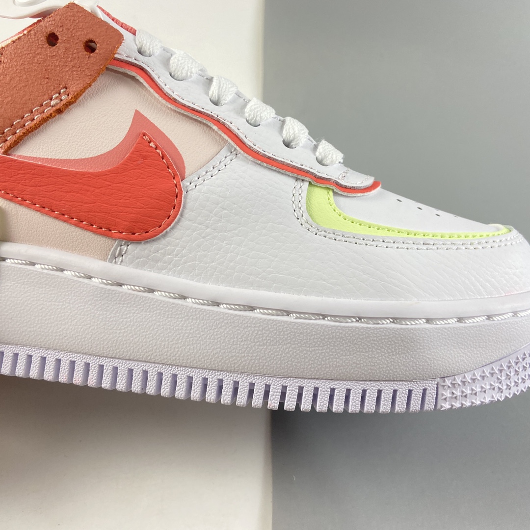 P200  NIKE Air Force 1 Shadow 轻量增高低帮百搭板鞋”拼接马卡龙” CI0919-110