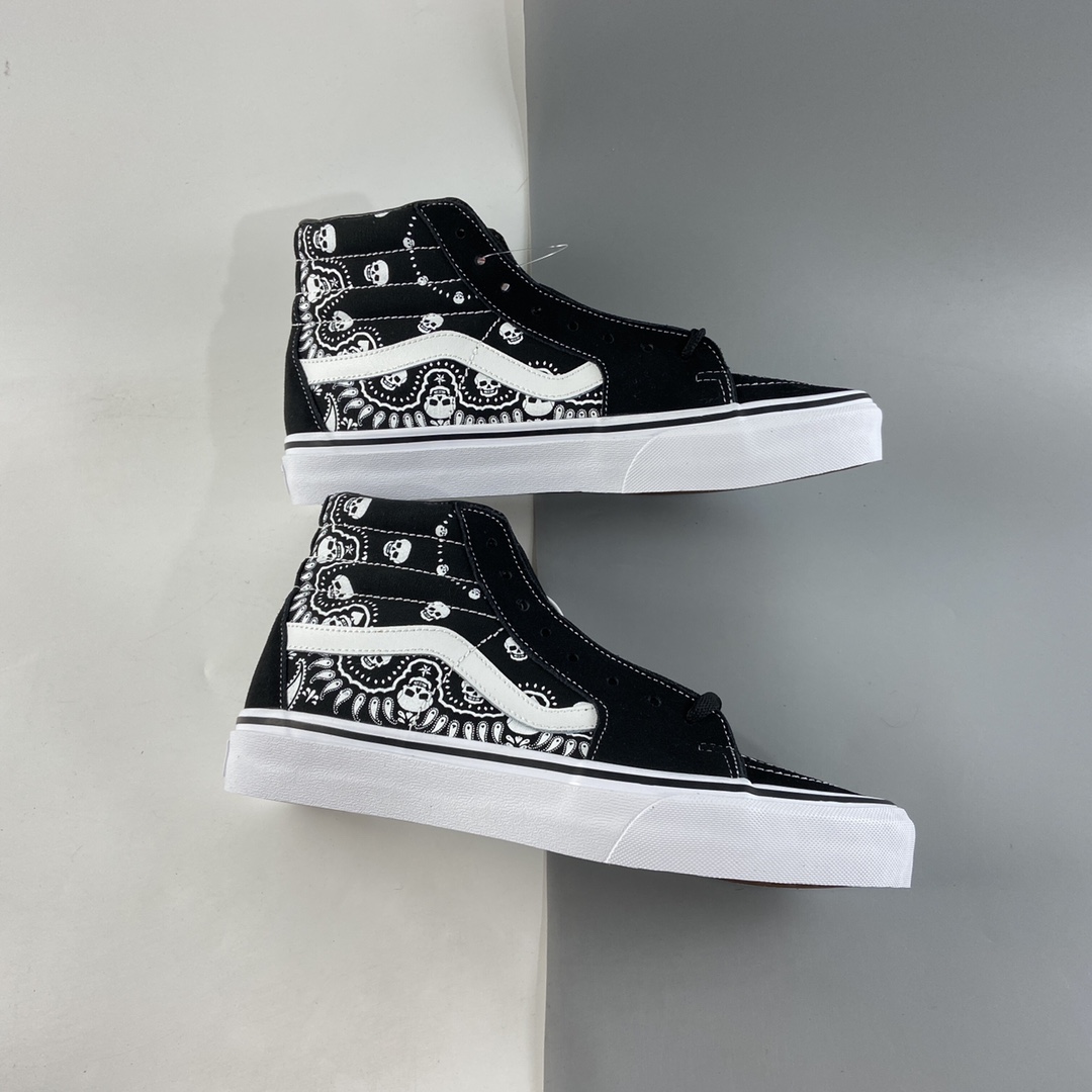 P150  VANS SK8-Hi 骷髅腰果花图案高帮休闲板鞋 VN0A32QGD9S