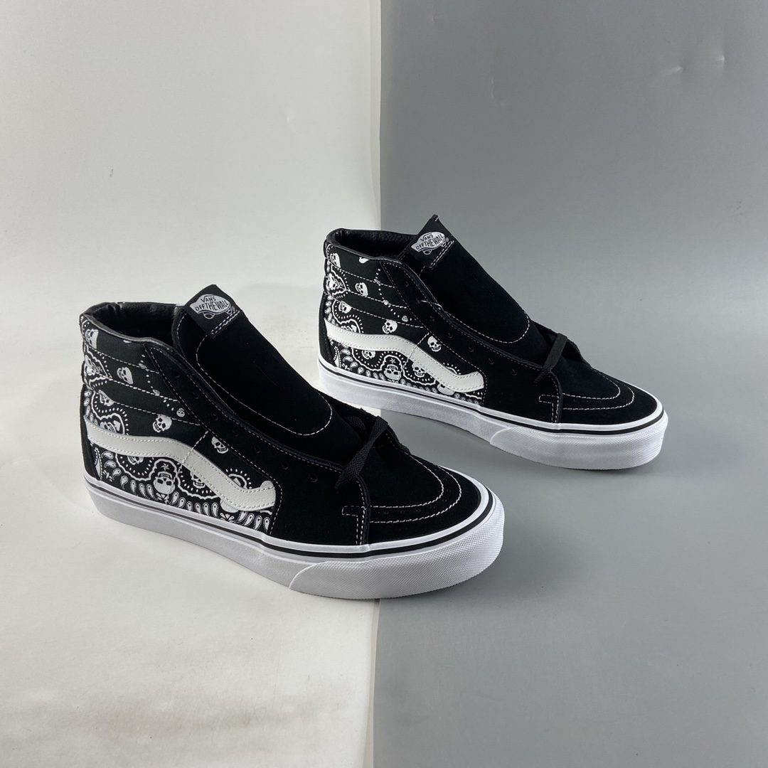 P150  VANS SK8-Hi 骷髅腰果花图案高帮休闲板鞋 VN0A32QGD9S