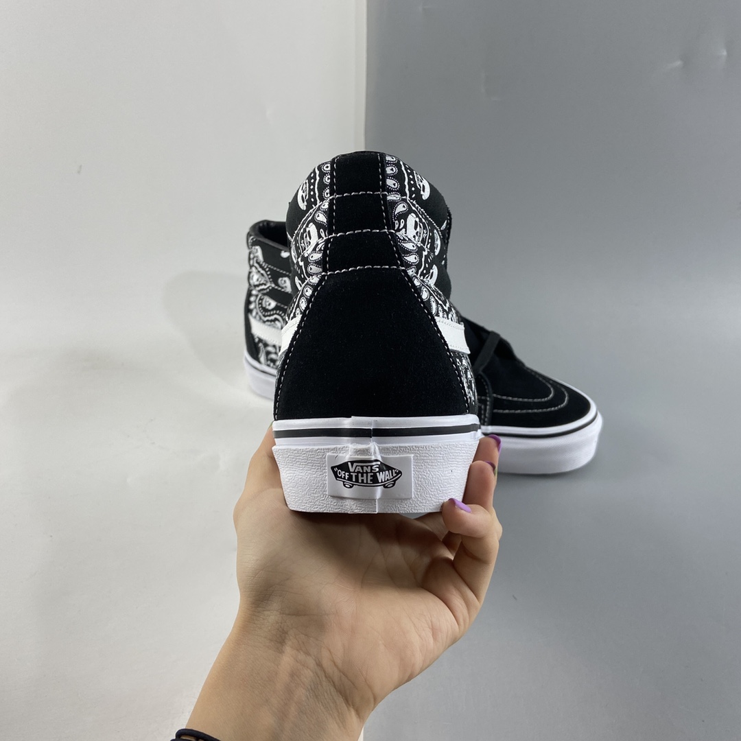 P150  VANS SK8-Hi 骷髅腰果花图案高帮休闲板鞋 VN0A32QGD9S