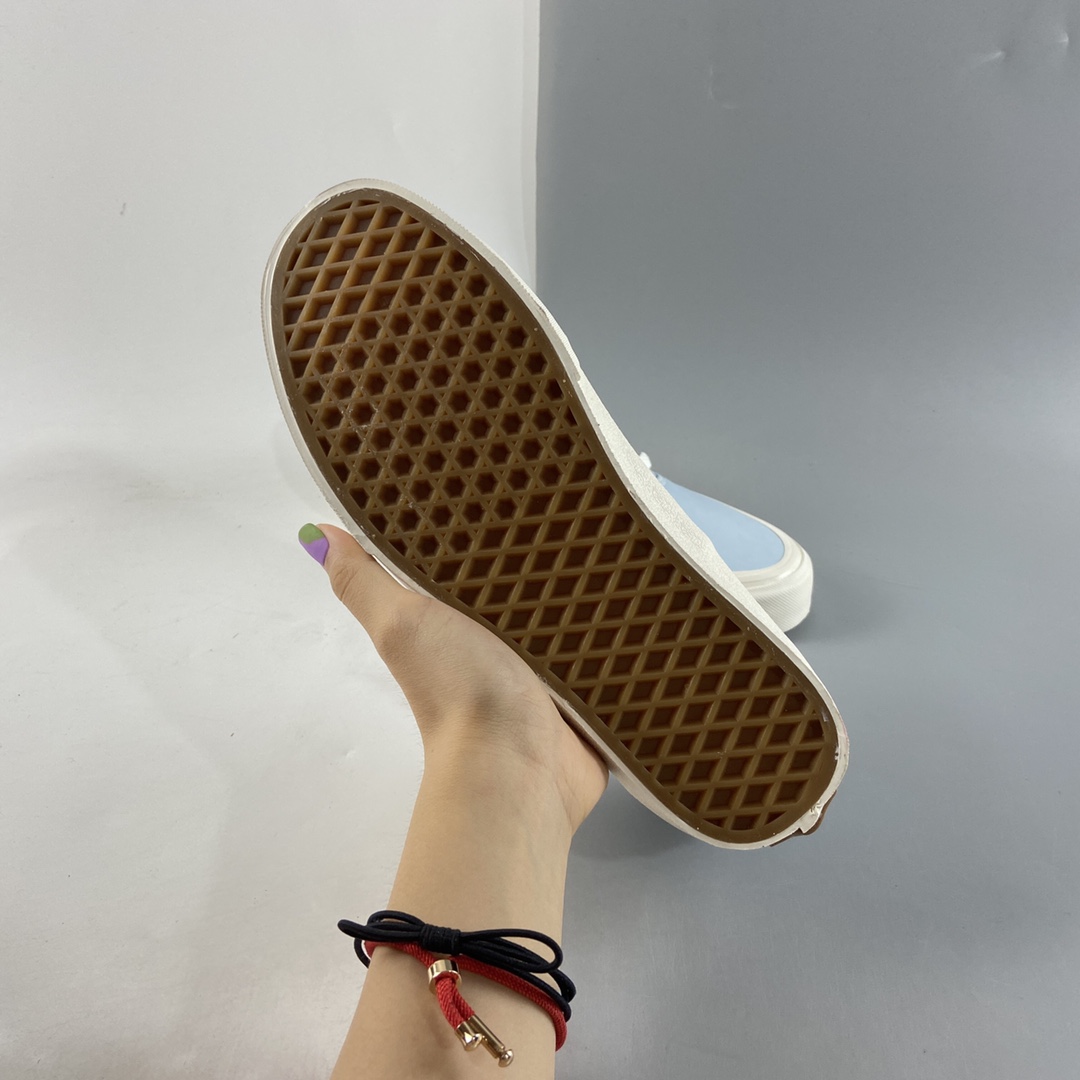 P140  Vans Eco Theory环保再生粉蓝米白麻绳男女生帆布鞋板鞋 VN0A5HZS9FR