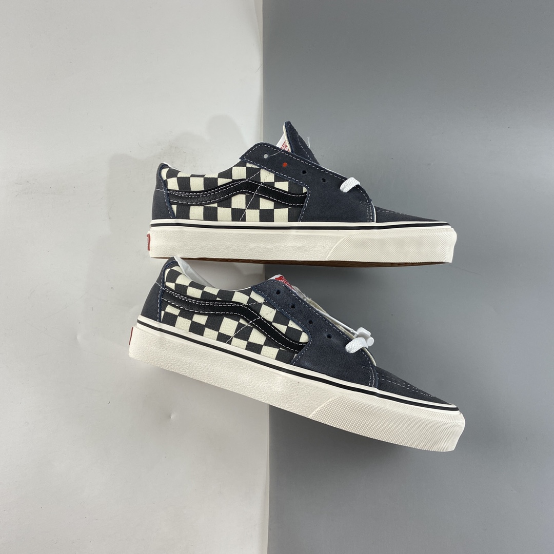 P150  Suede SK8-low灰色米白棋盘格男女鞋休闲板鞋VN0A4UUK2V4