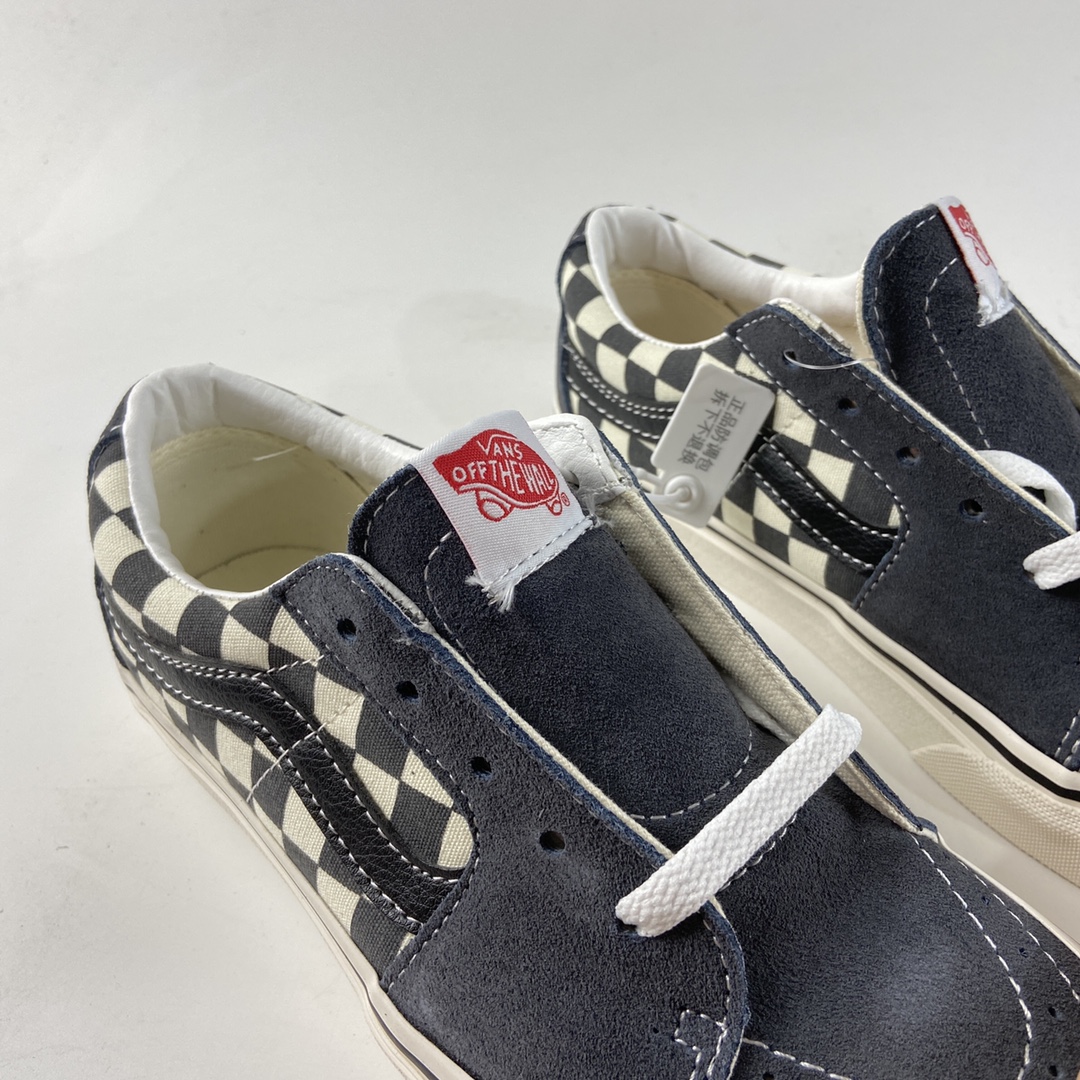 P150  Suede SK8-low灰色米白棋盘格男女鞋休闲板鞋VN0A4UUK2V4