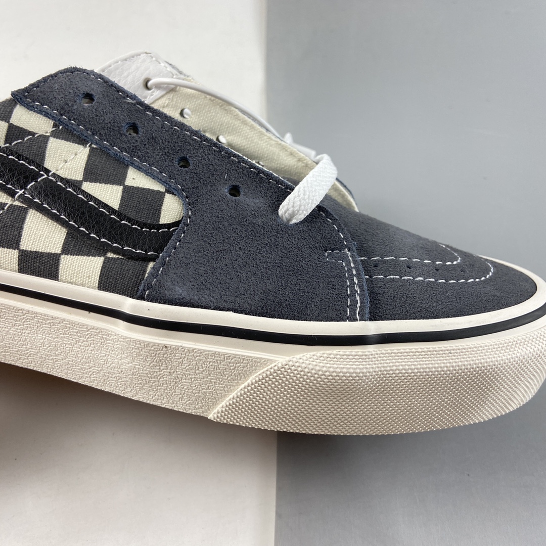 P150  Suede SK8-low灰色米白棋盘格男女鞋休闲板鞋VN0A4UUK2V4