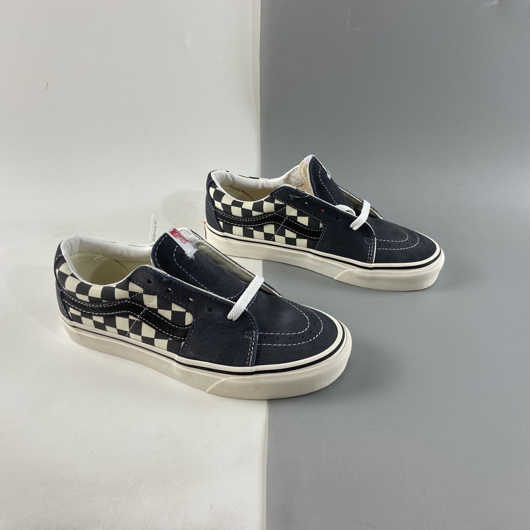 P150  Suede SK8-low灰色米白棋盘格男女鞋休闲板鞋VN0A4UUK2V4