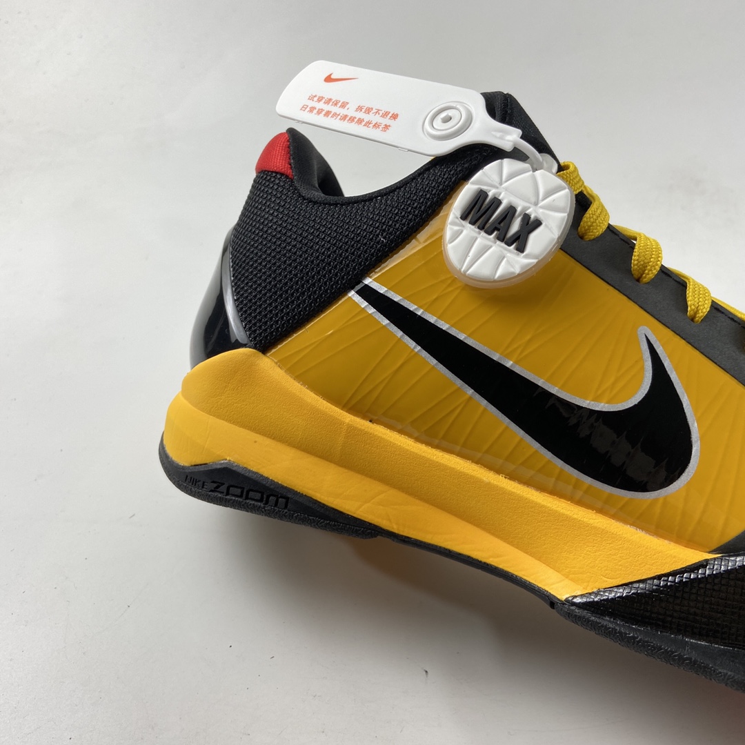 P300  NIKE Zoom Kobe ZK5 ”Bruce Lee”科比5代复刻实战运动低帮文化篮球鞋“李小龙黄黑红”CD4991-700