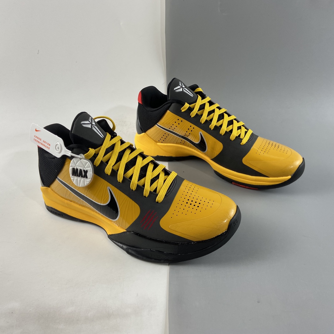 P300  NIKE Zoom Kobe ZK5 ”Bruce Lee”科比5代复刻实战运动低帮文化篮球鞋“李小龙黄黑红”CD4991-700
