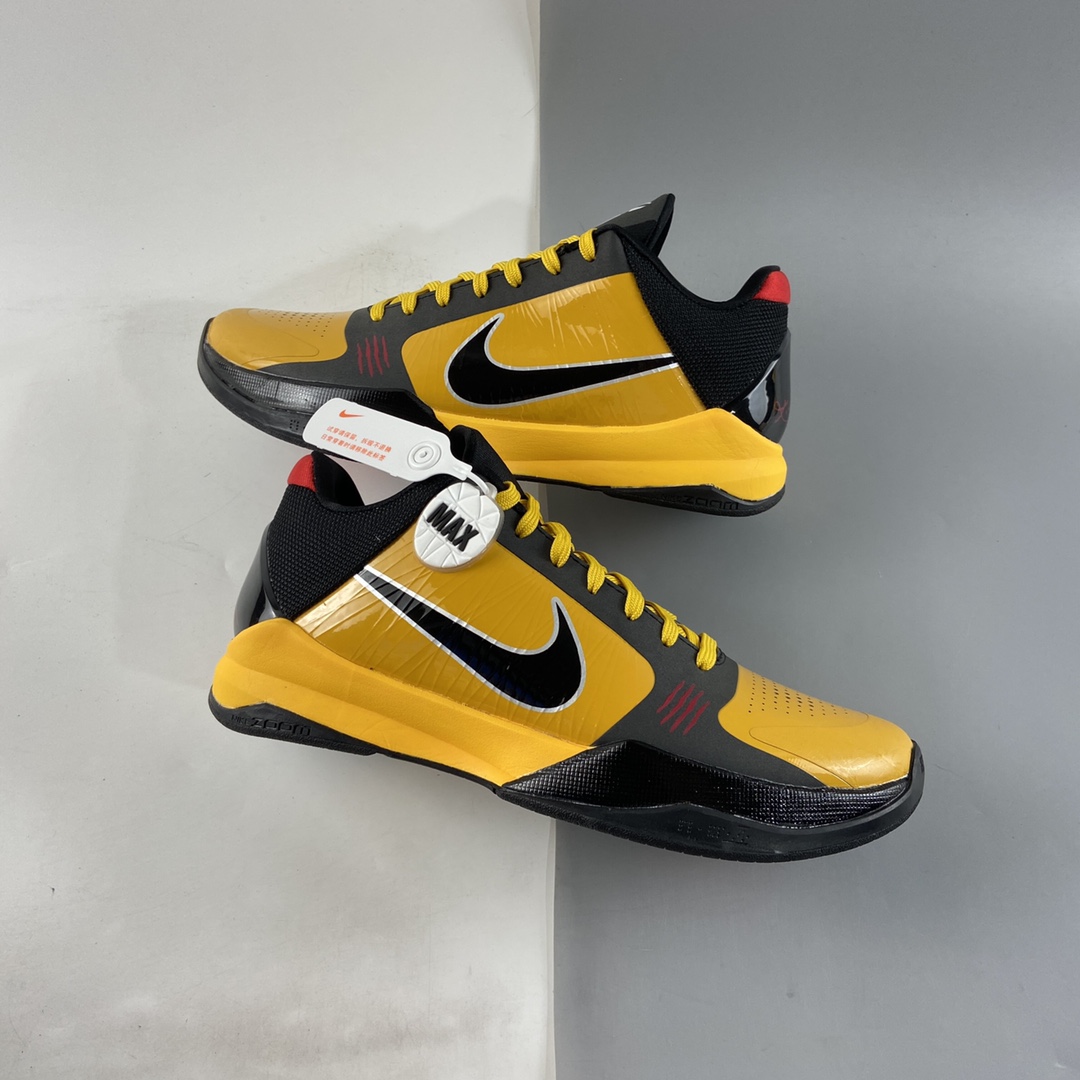 P300  NIKE Zoom Kobe ZK5 ”Bruce Lee”科比5代复刻实战运动低帮文化篮球鞋“李小龙黄黑红”CD4991-700
