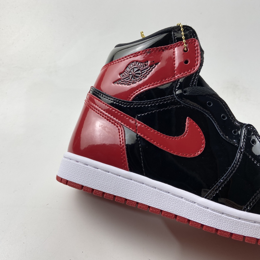 P280  Air Jordan 1 High OG ”Bred Patent” AJ1 乔1漆皮黑红 高帮篮球鞋 555088-063