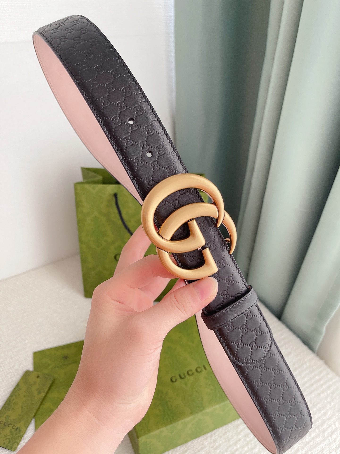 Gucci4.0cm专柜同款压小花进